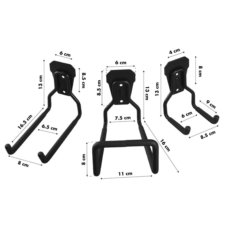 Maclean 1 x Garage Hook, Garage Wall Mount for Tyres,