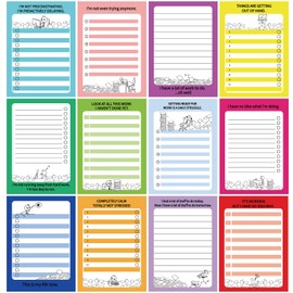 Yeaqee 12 Pcs Funny Notepads for Coworkers Fun Novelty Note Pad Sarcastic Memo Pads Funny to Do List Notepad Assorted Funny Office Gift for Coworkers Teacher Work Supplies, 5.5 x 3.9 Inch 30 Sheets