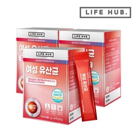 Lifehub 라이프허브 여성 유산균 3세트 (2g x 90포) Lifehub Women's Probiotics Set of 3 (2g x 90 packets)
