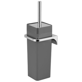 bremermann Savona Toilet Brush Holder with Wall Bracket Square Grey