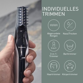 Panasonic WER9500Y1361 Ersatz-Trimmerklinge für ER-GD61, ER-GD51, ER-GK80, ER-GK60 & ER-GY60 Bart- & Körperhaarschneider, japanischer Edelstahl, Bart-, Haar- und Körperhaarpflege