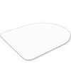 Sliding board made of acrylic, glossy white, 37 x 27
