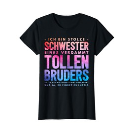 Women's Funny Sister Brother Birthday Christmas Gift T-Shirt