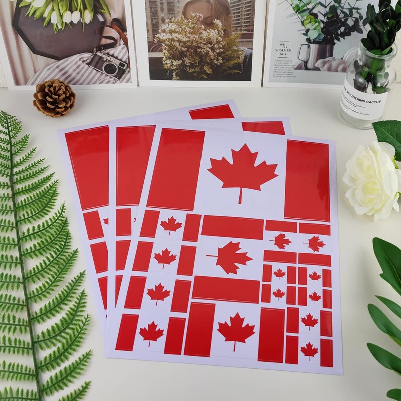 QQSD Canada Flag Sticker Canadian Decal in Multiple Sizes, 3