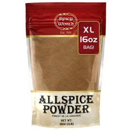 Spicy World Allspice Ground 16 Ounce - Huge 1 Pound Value Pack - All Spice Powder