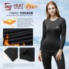 MeetHoo Women's Winter Warm Base Layer Set, Black, Small