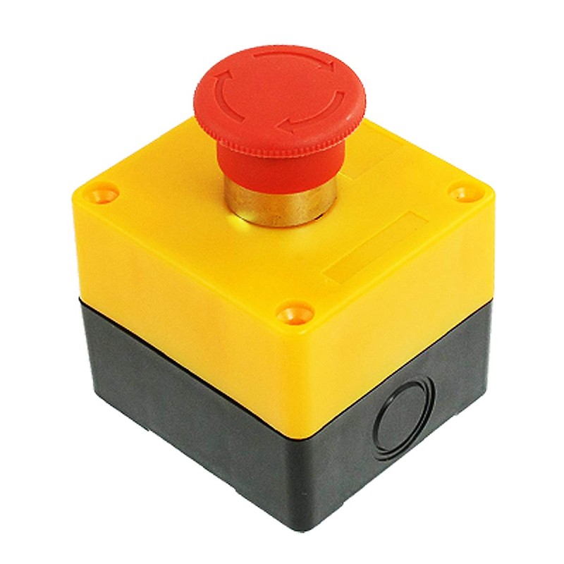 COMOK 22mm NC Red Mushroom Emergency Stop Latching Rotary Self-Locking