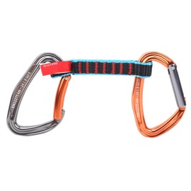 Outdoor Climbing Protection Quickdraw Nylon Flat Belt Carabiner Straight Curved Door