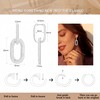 Sanfenly Convertible Link Earrings for Women Small Hoop Double Oval