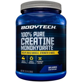 BodyTech 100% Pure Creatine Monohydrate Powder - Enhanced Muscle Strength, Performance, and Recovery - Supports Increased Exercise Capacity and Overall Fitness (31.9 oz / 181 Servings)