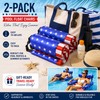 2-Pack American Flag Pool Floats for Adults – Inflatable Lounge