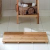 Modern Natural Wood Rectangular Duckboard Bathroom Toilet Shower Non Slip