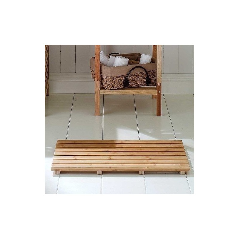 Modern Natural Wood Rectangular Duckboard Bathroom Toilet Shower Non Slip