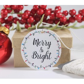 Merry & Bright Present Tags for Christmas - 12pc