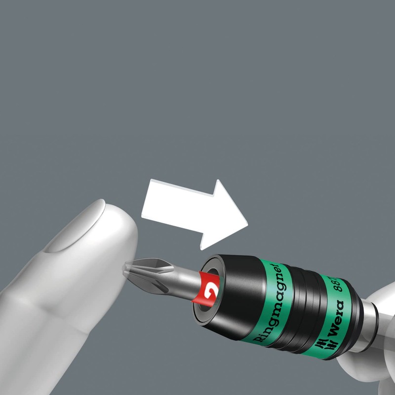 Wera 887/4 RR Universal Ring Magnet Rapidaptor Bit Holder, 1/4"