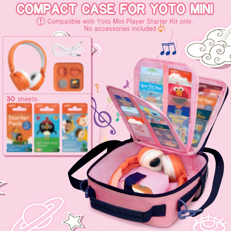 ORKELS Carrying Case Compatible with Yoto Mini(2024 Edition), Travel Storage