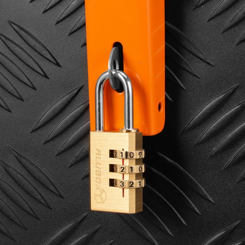 alubox Padlock Brass Combination Lock with 3 Digits Shackle 4.5