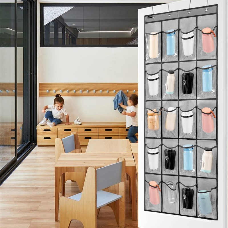 ANZORG Over Door Hanging Water Bottle Holder Cup Organizer for