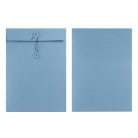 10Pcs Vintage Kraft Paper Envelopes File Folders, A4/A6 Thicken Colored Paper Bag Portfolio File Organizer with String Closure File Folders Invoice Storage Bag Document Bag for Office School Home