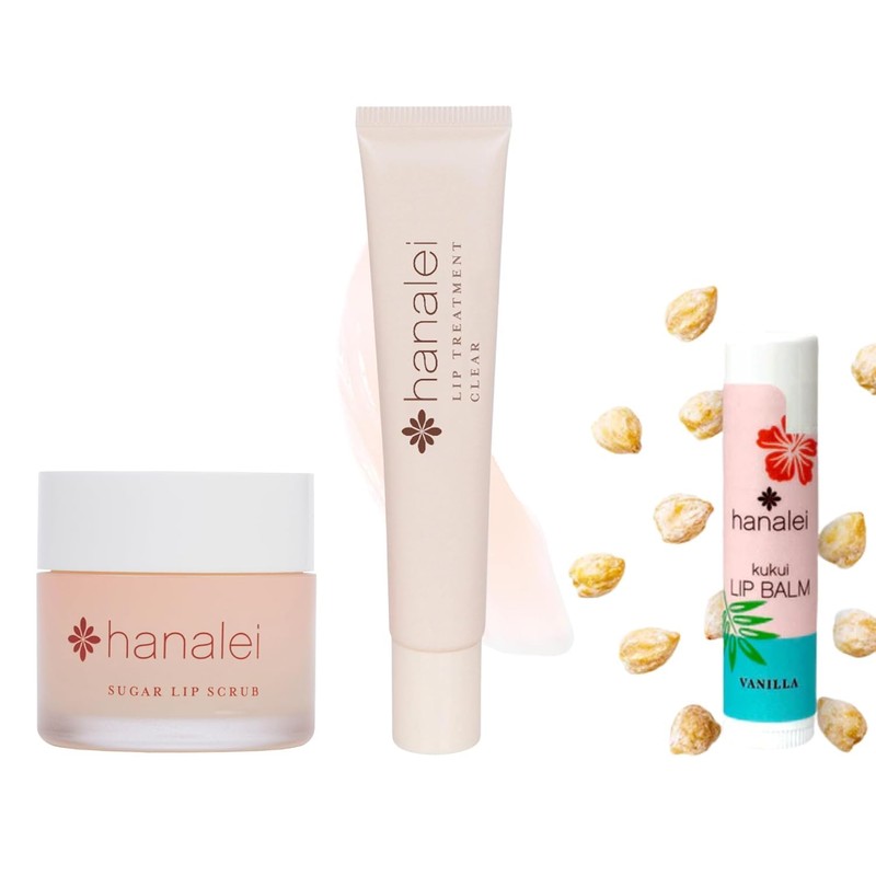 Hanalei Set Completo Para El Cuidado De Los Labios Exfoliante
