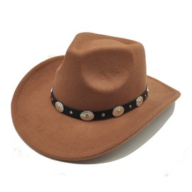 Willheoy Cowboy Hat for Women Western Hat for Men Cowboy Felt Hat Adjustable Outdoor with Shapeable Brim