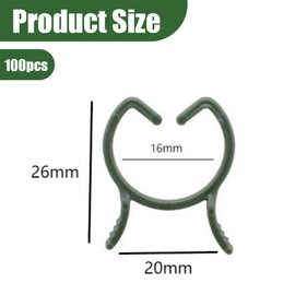 JchEnye 100 Pflanzenclips, Pflanzenclips, Tomatenclips, Spalierhilfen, Tomatenclips, Pflanzenständer, Blumenclips, Pflanzenringe zur Sicherung von Kletterpflanzen