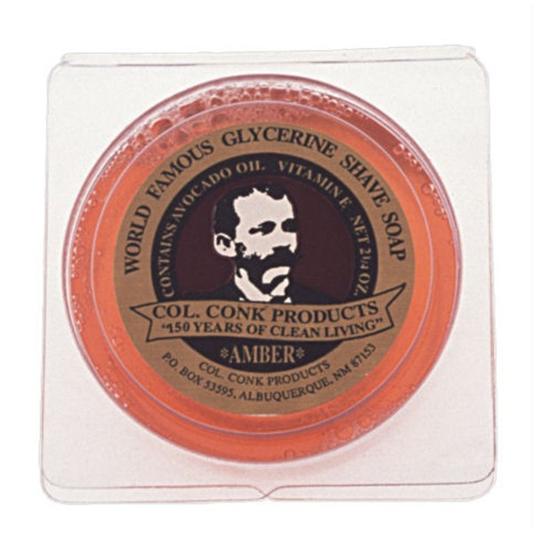 Colonel Ichabod Conk AMBER Super Bar Shave Soap 3-3/4 oz - Extra Large Size