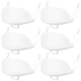 LALAFINA 20pcs Reusable Plastic Clear Masks Anti-Fog Chef Masks Open Face Guard for Restaurants, Hotels, Mall, Beauty salons, Barber Shops