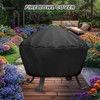 MaxAwe Round Fire Pit Cover, 77x31cm 600D Oxford Fabric Polyester