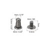 PATIKIL 4mm Leather Rivets, 100 Sets Round Button Head Studs