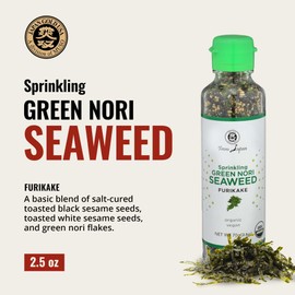 Muso From Japan - Green Nori Seaweed Furikake, Vegan-Friendly, No Additives, USDA Organic Seasoning for Rice, Sushi, Salads - 2.5 oz Pack of 1
