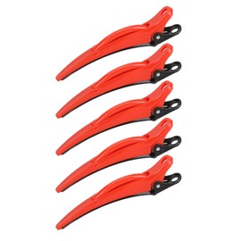 Hair Clips For Styling, Duck Billed Hair Clips 6Pcs ABS Material For Styling Long and Short Hair (Red)