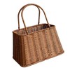 Plastic Imitation Rattan Basket Rustic Imitation Handwoven Picnic Basket Wtih