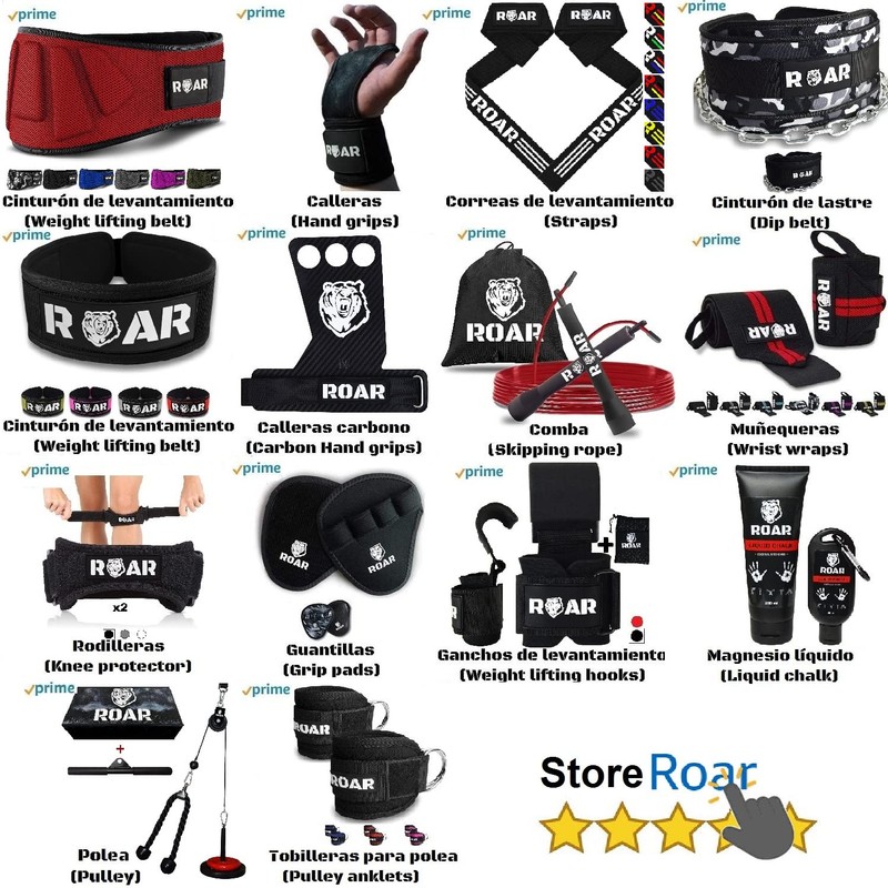 Roar® Professional Lifting Straps Strength Training, Lifting Straps for Bodybuilding