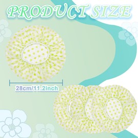 ZGQHZR 18Pcs Shower Caps for Women Plastic Shower Caps Waterproof Bath Caps Plastic Bathing Hair Cap Disposable Shower Caps for Shower,Spa,Salon,Housework,Girls,Home,Travel (Green)