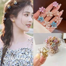Flower Disco Pin Claw Clip Cute Bangs Hairpin 1P / 플라워 디스코핀 집게핀 귀여운 앞머리 헤어핀1P