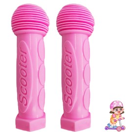 NHCDFA Micro Scooter Handles, Kids Bike Grips, Balance Bike Handlebar Grips Soft Non-Slip Grip Rubber Handle Cover Universal Bike Grips for Boys and Girls Kids Scooter Bikes, fuchsia