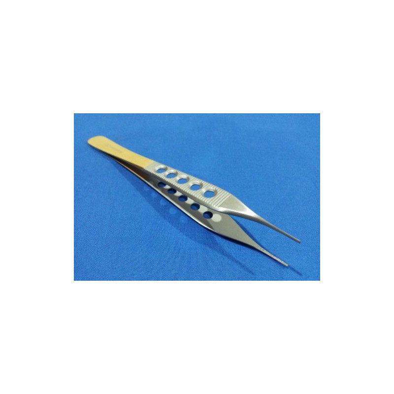 Gold Handle HIGH Grade ADSON Dressing Serrated FINE Point Forceps