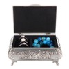 Retro Zinc Alloy Metal Stereoscopic Rose Carved Jewelry Box Ring
