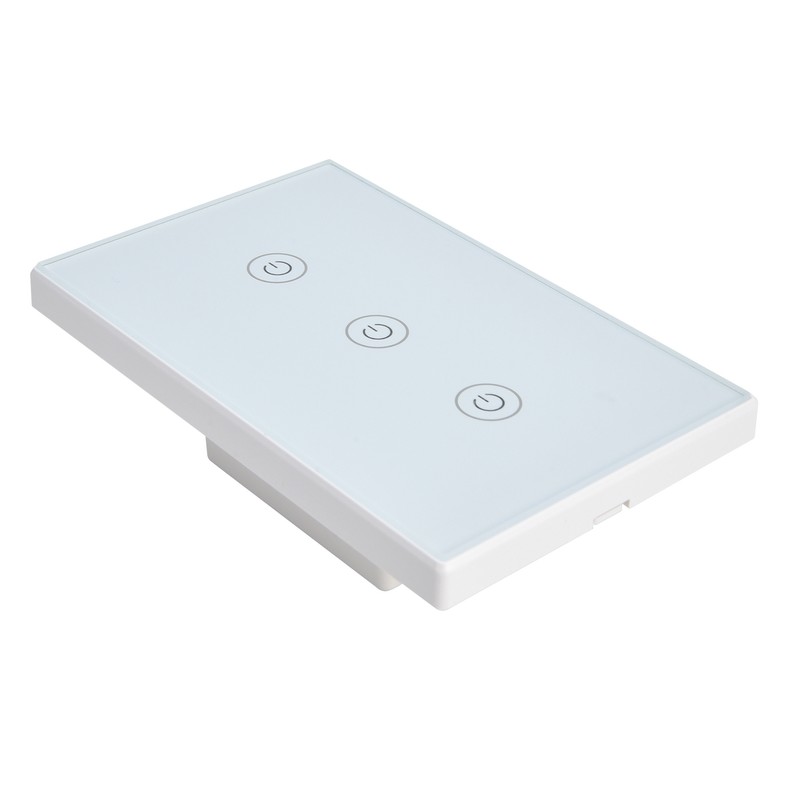 3 Gang Smart Touch Switch Glass Panel Voice APP Remote