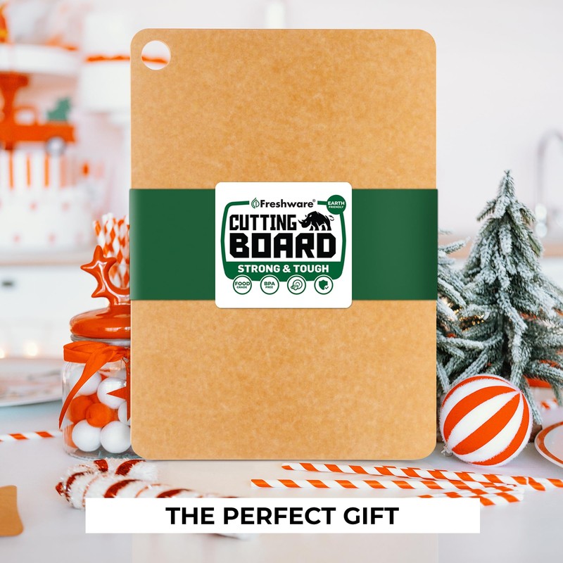 Freshware Wood Cutting Board for Kitchen, Dishwasher Safe, X Large,