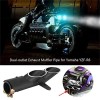 Unbranded For Yamaha YZF-R6 38-51mm Dual Outlet Motorcycle Exhaust Muffler