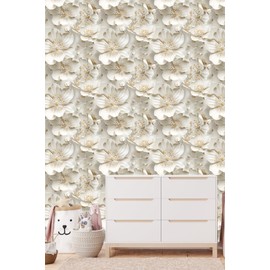 weiseni 3D Peel and Stick Wallpaper Modern Removable 3D Embossed Six-Leaf Yellow Floral Papel Tapiz para Pared Renter Friendly Self Adhesive Wallpaper for Living Room Bedroom 17.7in X 6.5ft