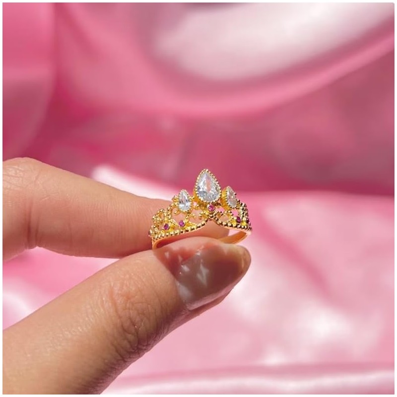 Anillo de la princesa Rapunzel con Caja de REGALO, anillo