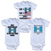 Guatemalan American Baby Bodysuit Bundle (3 Piece Set), 12 Months
