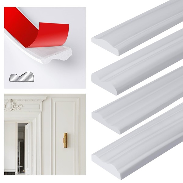 Peel and Stick Panels Molding Trim, 0.9in*10FT Self-Adhesive Wall Paneling