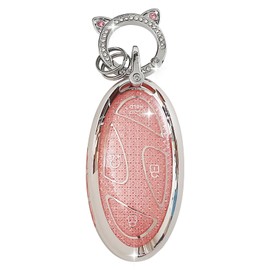 ZVRSUA Car Key Protective Case Fits Hyundai, Key Cover TPU Car Key Case Compatible with Hyundai Tucson NX4 Kona SX2 Grandeur GN7 Ioniq 6 Grand Prix Azera Elantra Sonata (Pink)