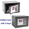 Lucn Electronic Safe Box Password Case 4.6L Grey Steel Digital/Key