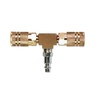 Primefit M1404-4 2-Way T-Style Air Manifold with Industrial 6-Ball Brass