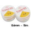 AWEELON 6 Rolls 0.6mm Crystal String for Beading Clear Elastic